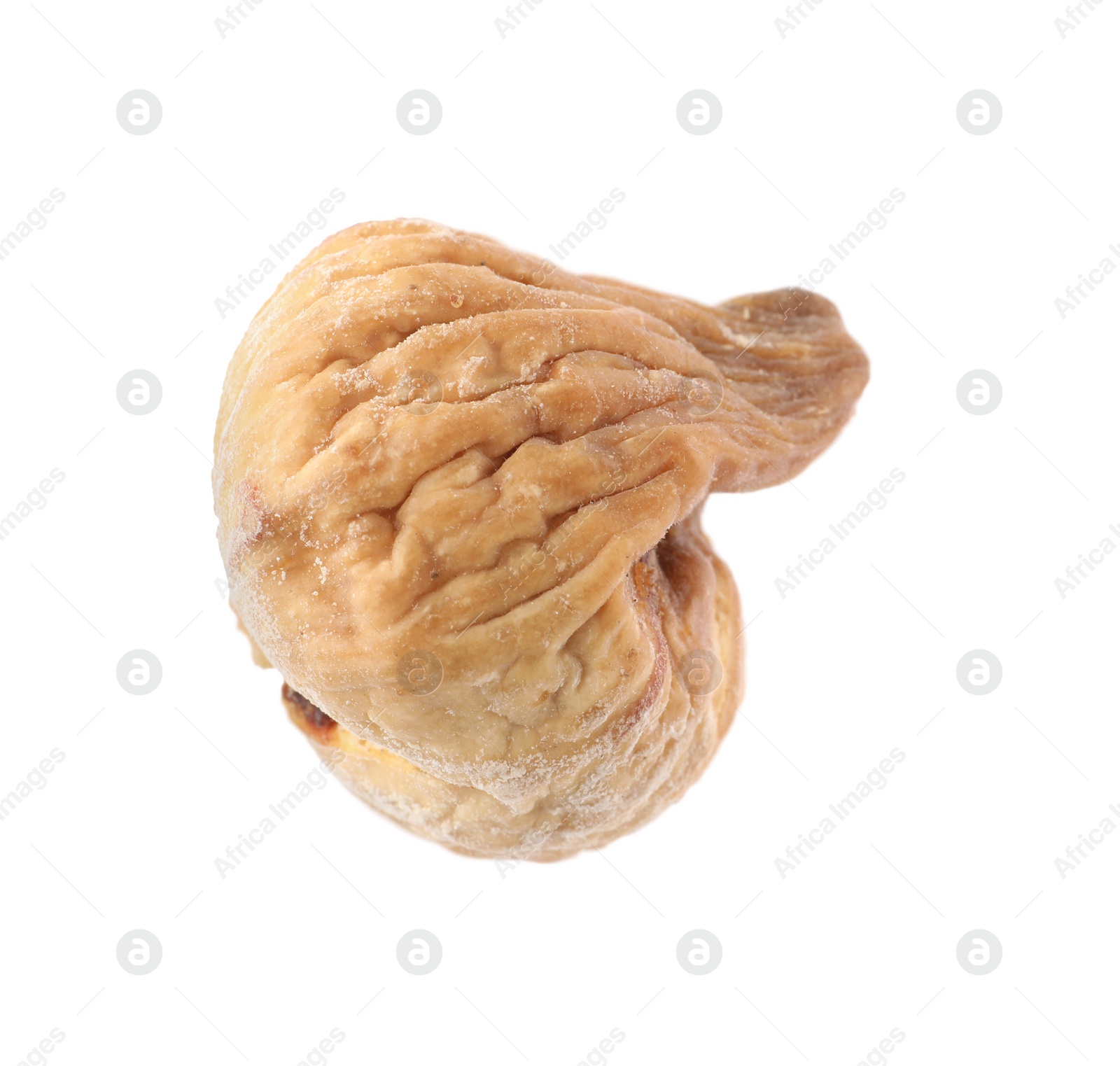Photo of One tasty dried fig isolated on white