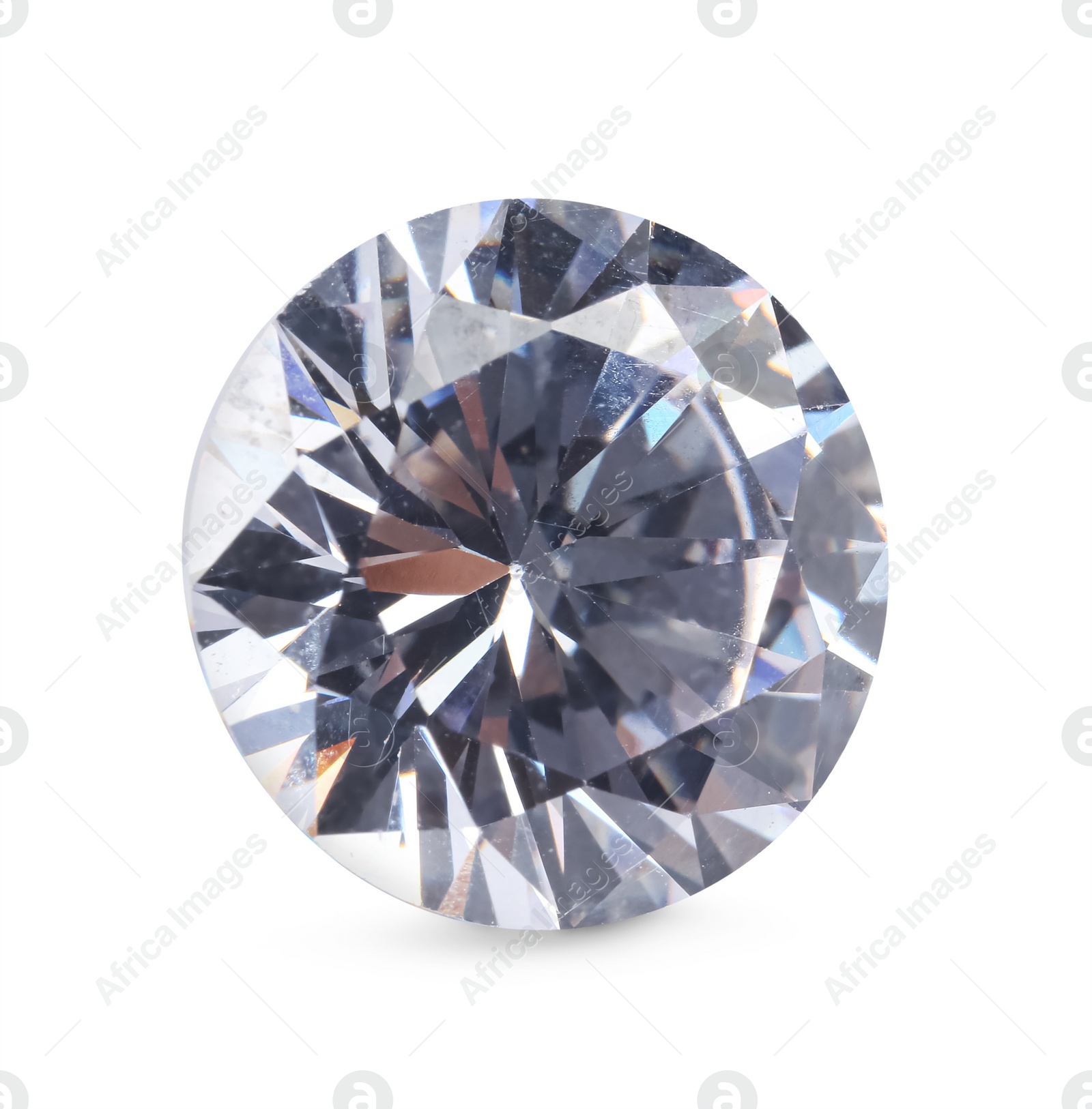 Photo of One beautiful shiny diamond isolated on white