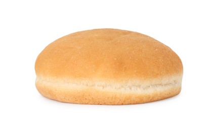 Photo of One fresh burger bun isolated on white