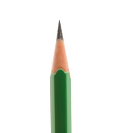 Graphite pencil isolated on white, closeup. School stationery