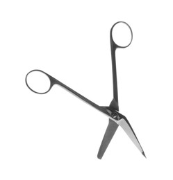 Surgical scissors on white background. Medical instrument