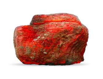 Photo of Piece of smoldering coal isolated on white