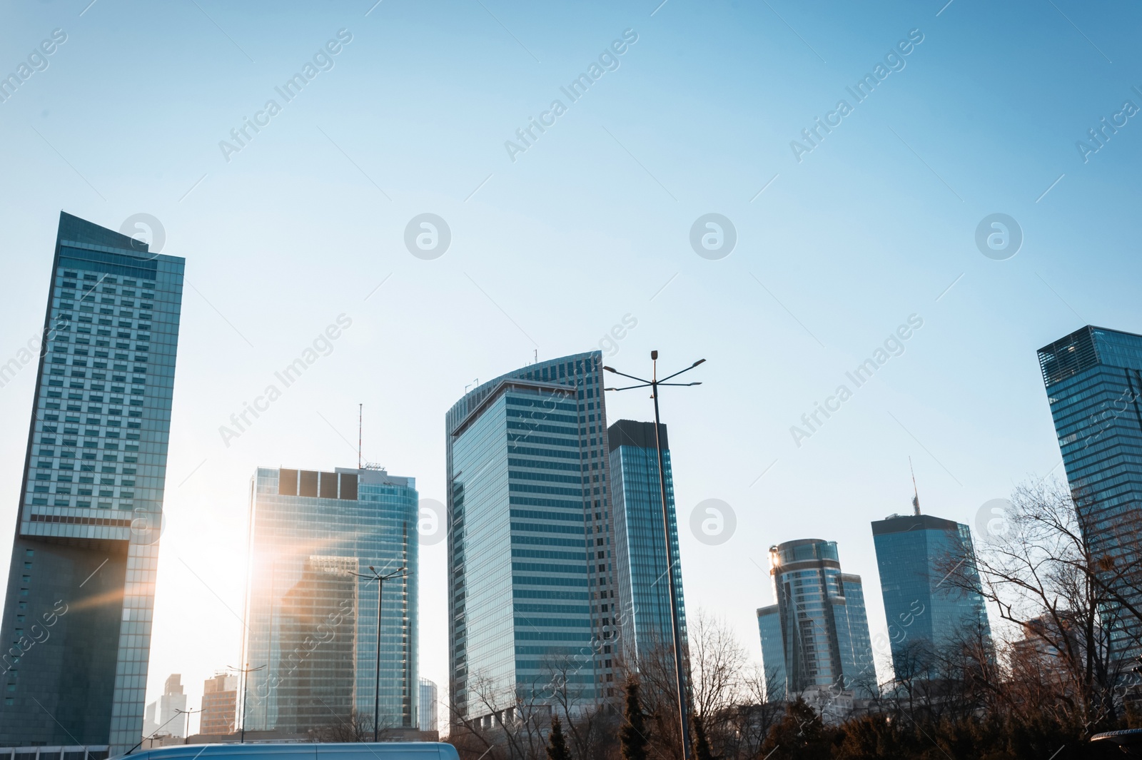 Photo of Beautiful view of modern buildings on sunny day