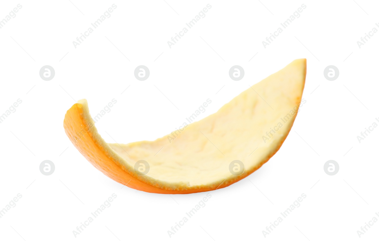 Photo of Fresh orange fruit peel isolated on white