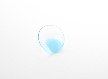 Photo of Contact lens on white background