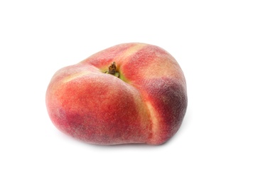 Photo of Fresh ripe donut peach isolated on white