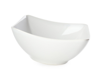 Photo of Clean empty ceramic bowl isolated on white