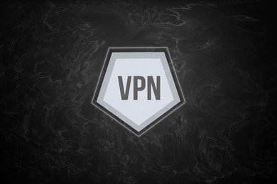 Image of Acronym VPN on blackboard. Secure network connection