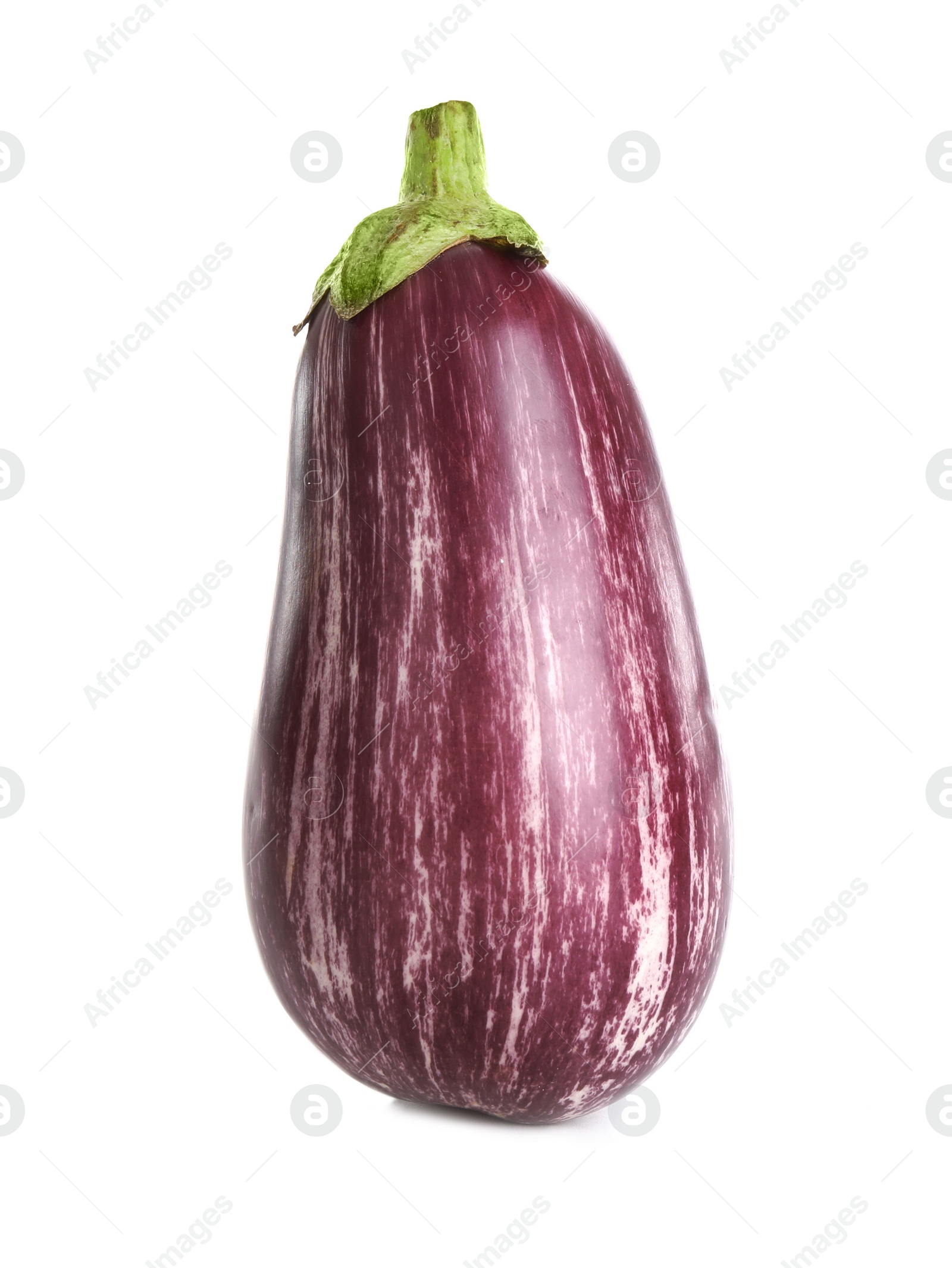 Photo of Fresh ripe purple eggplant isolated on white