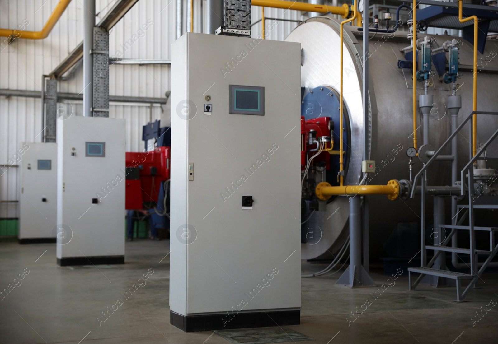 Photo of Modern granary with different equipment, inside view