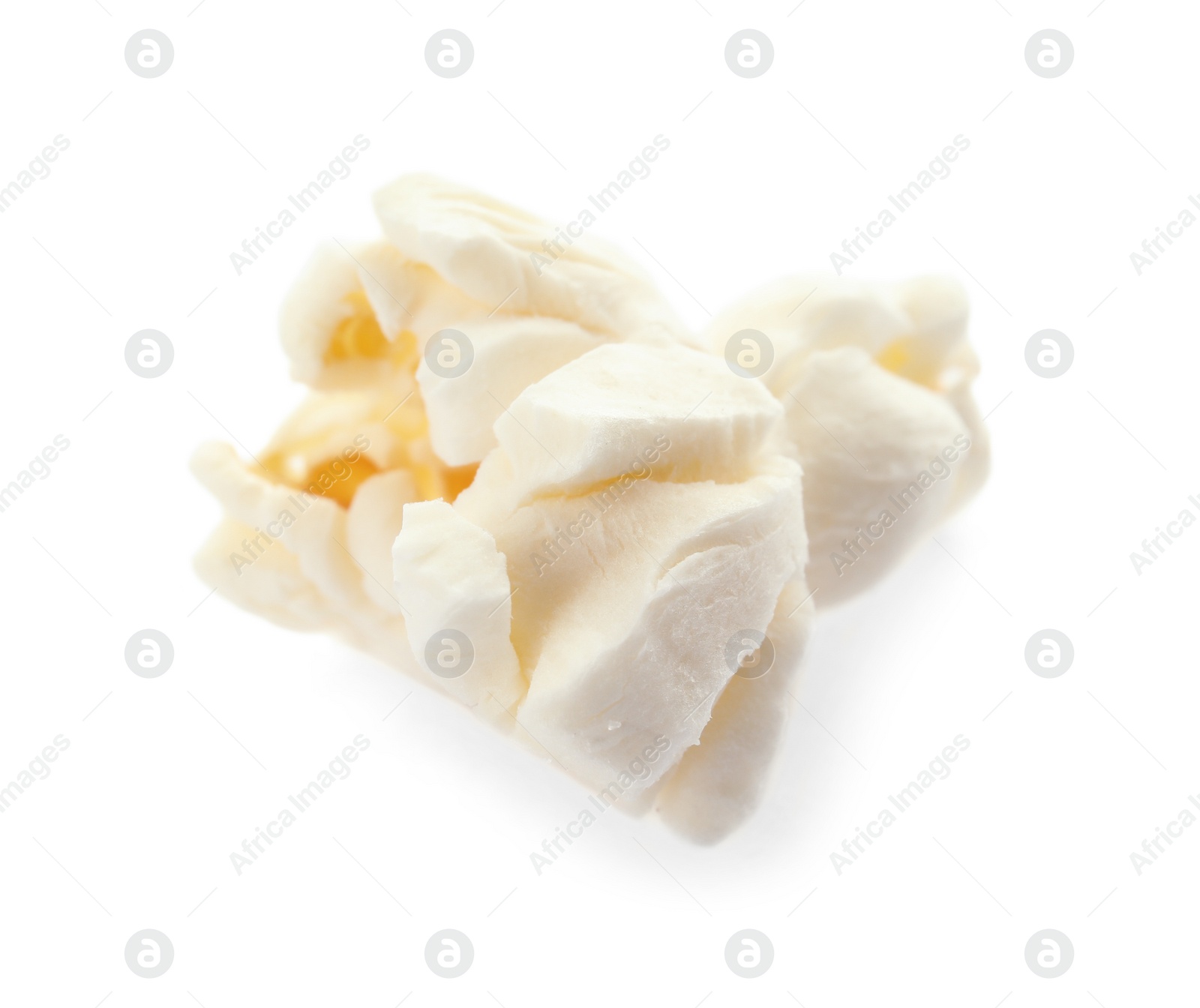 Photo of Delicious fresh popcorn on white background, closeup