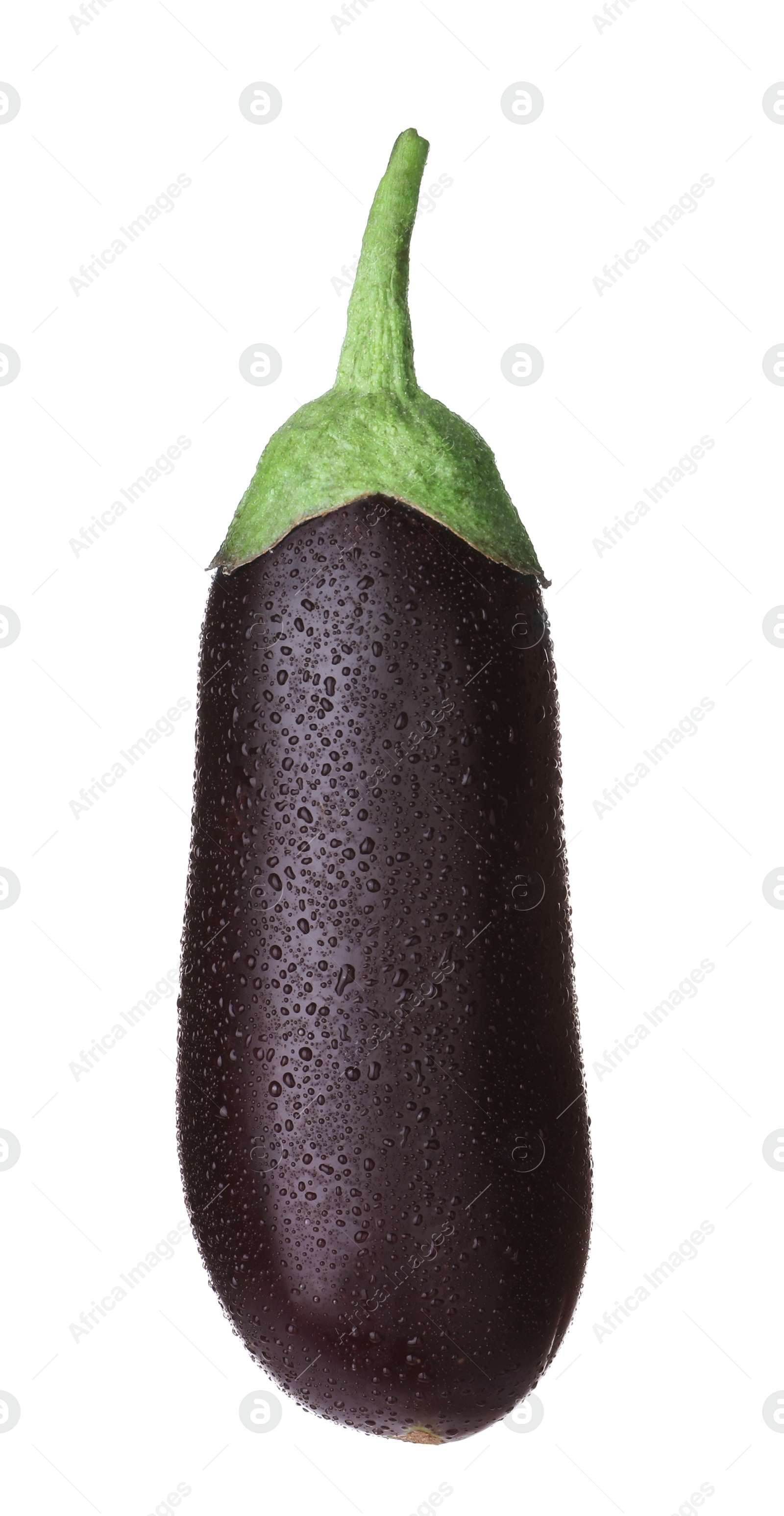 Photo of Fresh ripe purple eggplant isolated on white