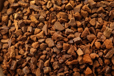 Photo of Pile of chicory granules as background, closeup
