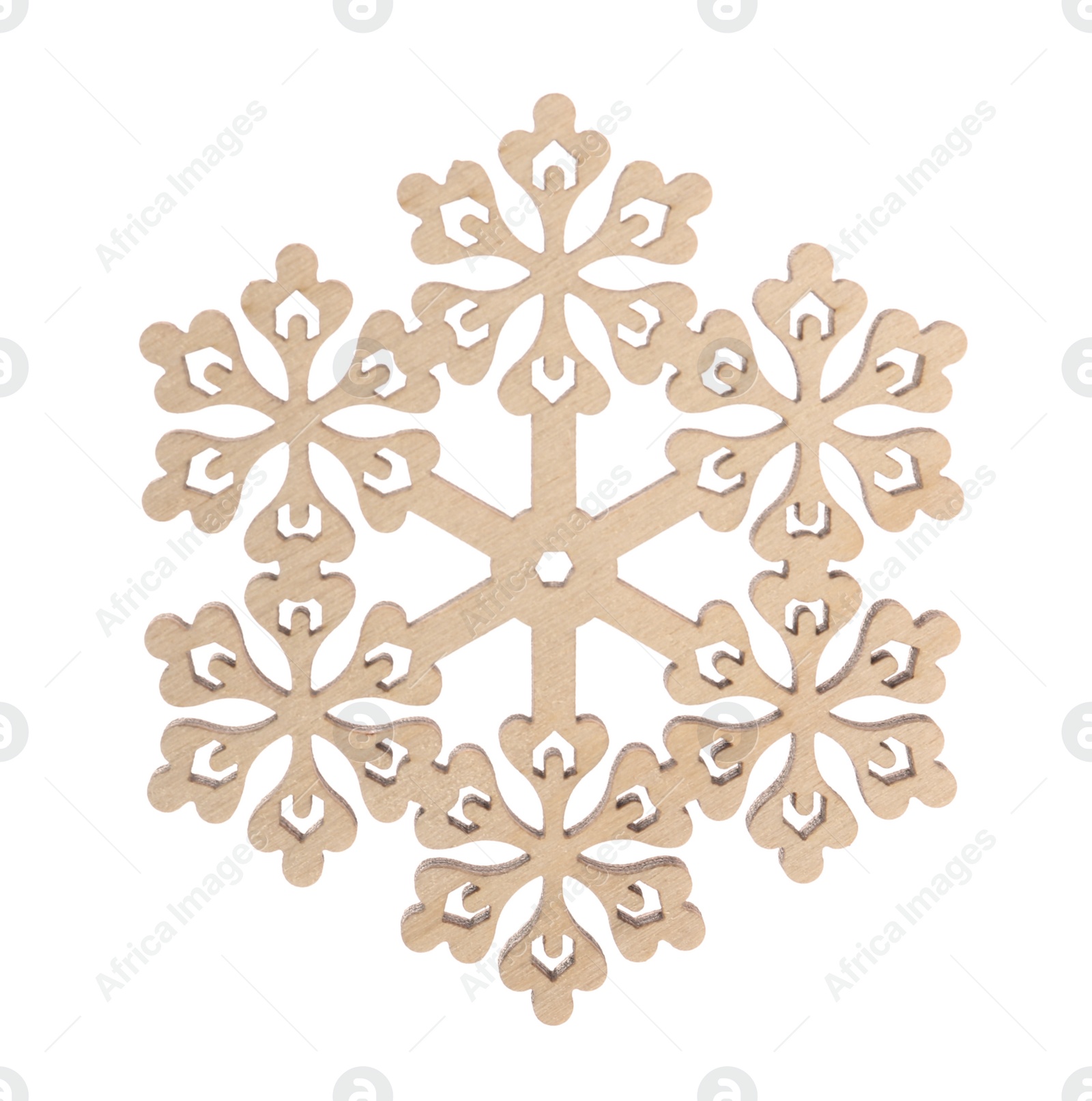 Photo of Beautiful decorative snowflake isolated on white. Christmas decoration