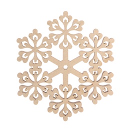 Photo of Beautiful decorative snowflake isolated on white. Christmas decoration