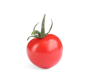 Photo of Fresh ripe organic tomato isolated on white