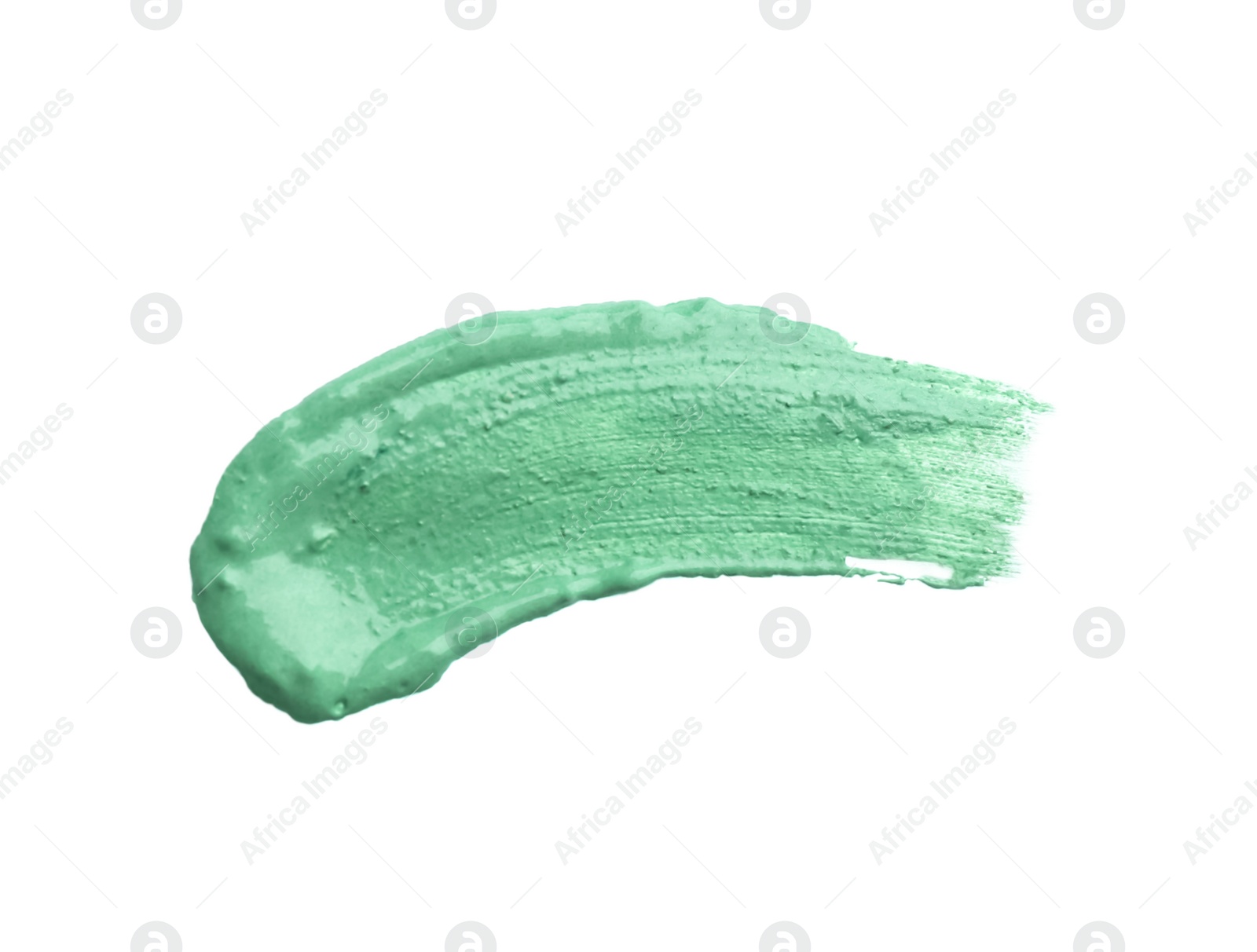 Photo of Sample of spirulina facial mask on white background