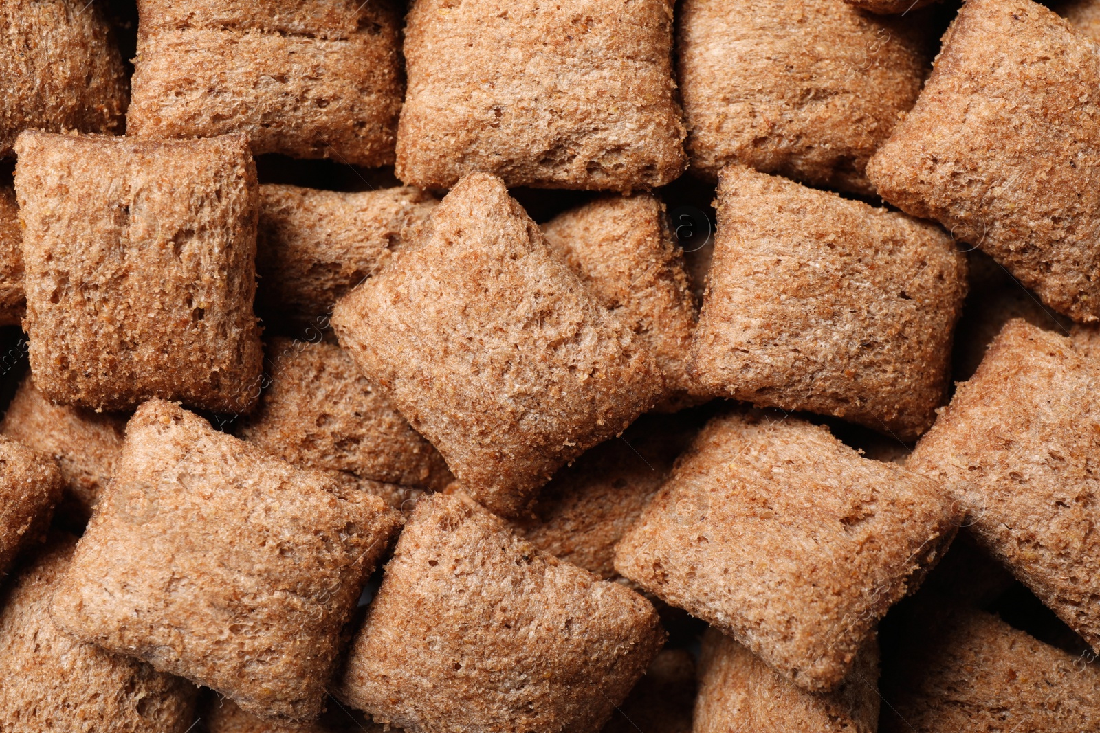 Photo of Crispy corn pads as background, top view