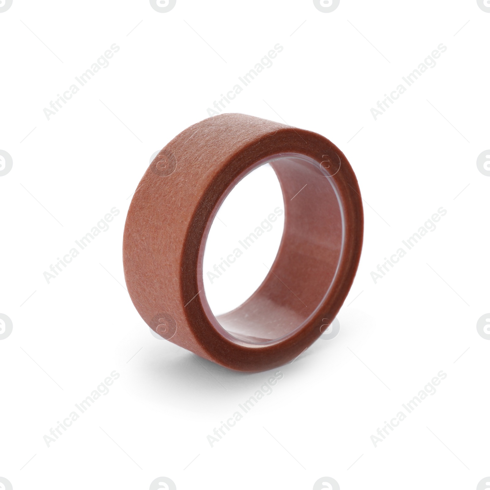 Medical sticking plaster roll isolated on white Photo of Medical sticking plaster roll isolated on white