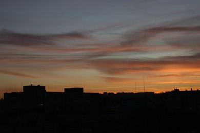 Photo of Beautiful view of buildings and sky during sunset in city