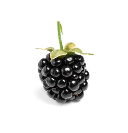 Photo of Delicious fresh ripe blackberry isolated on white