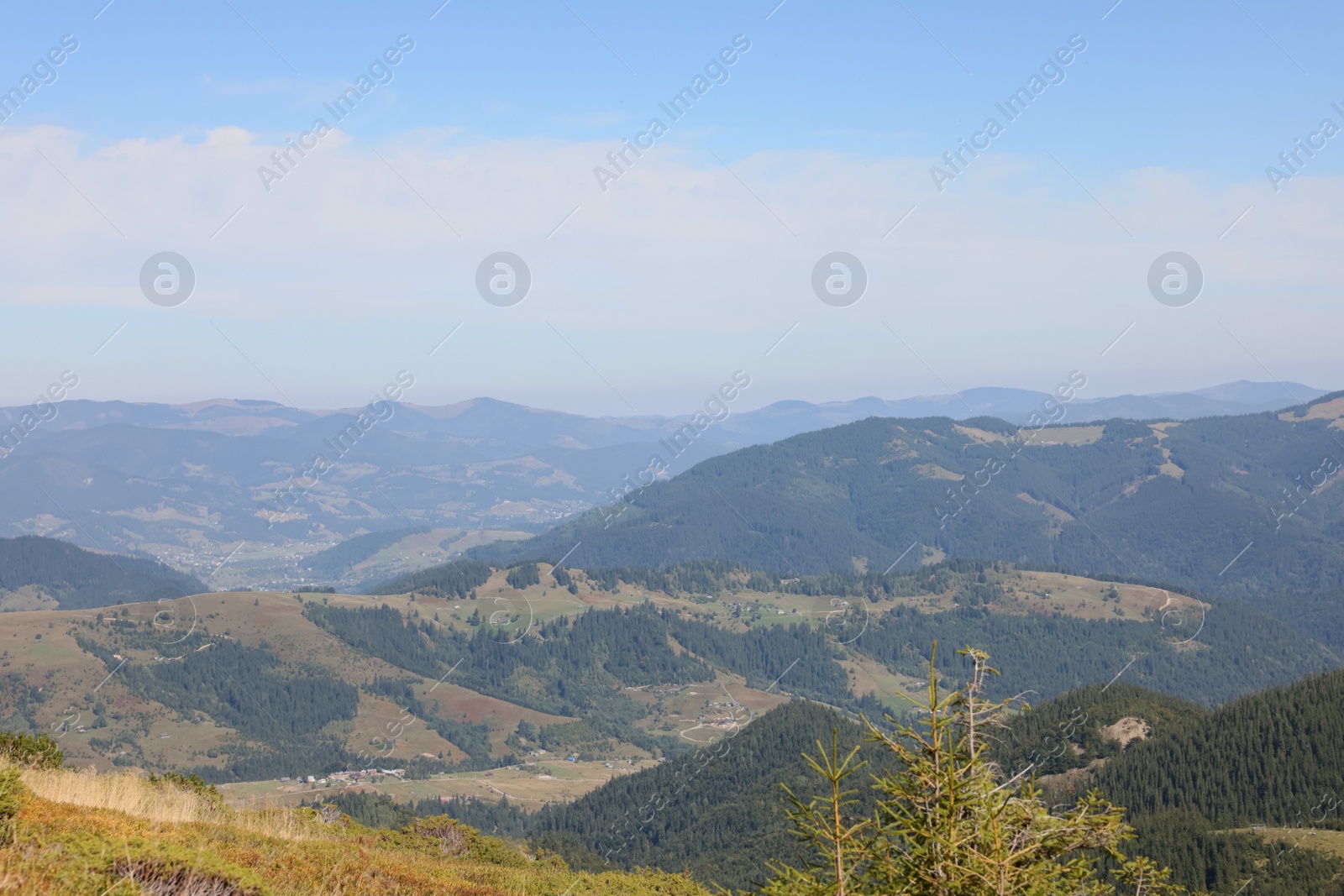 Photo of Picturesque view of beautiful mountain landscape on sunny day