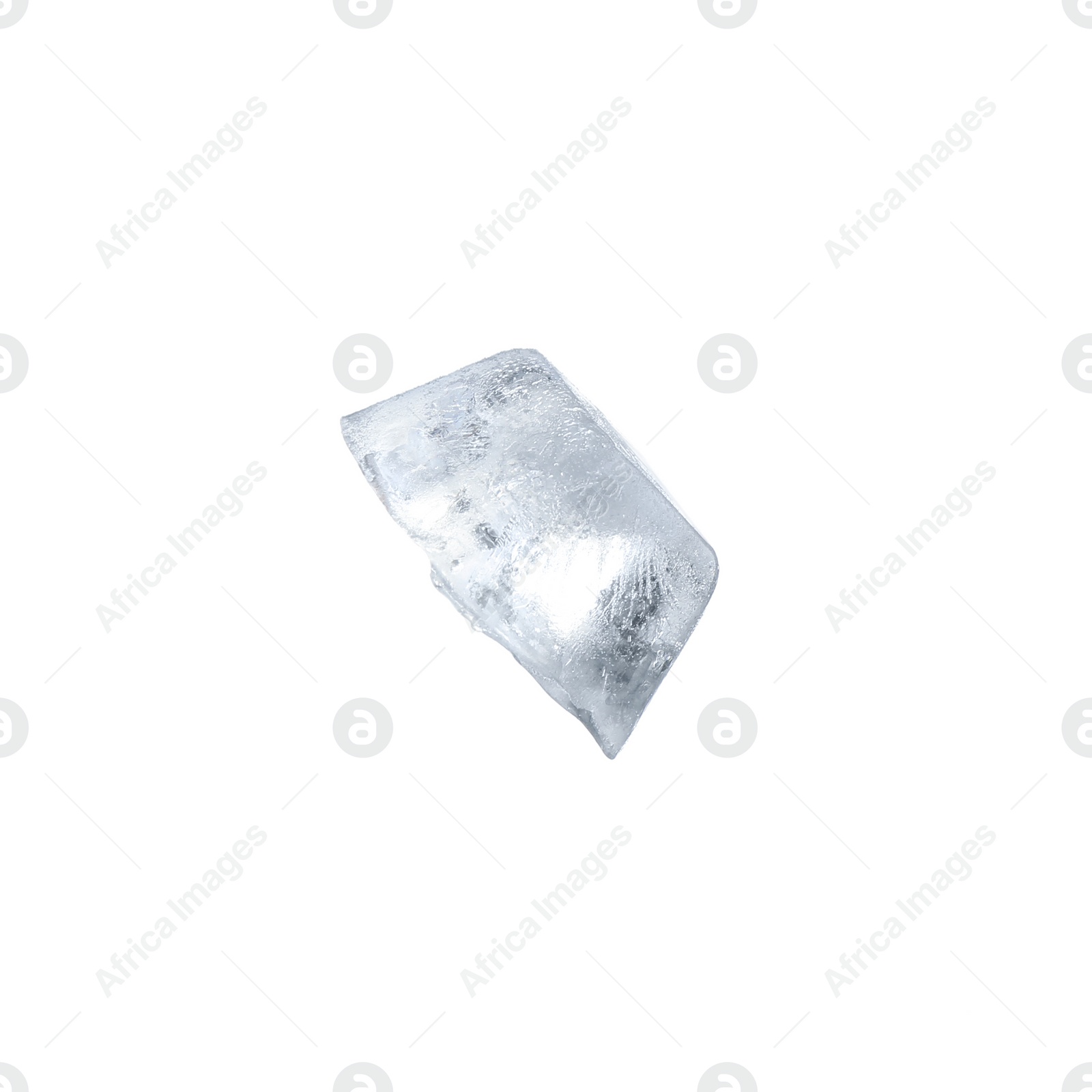 Photo of Crystal clear ice cube isolated on white