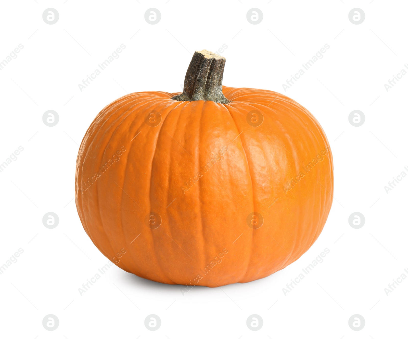 Photo of Fresh ripe pumpkin isolated on white. Organic plant