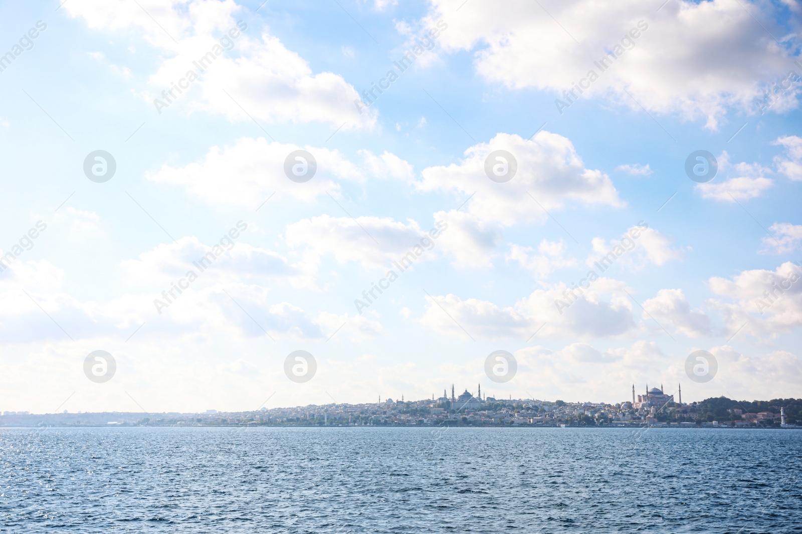 Photo of ISTANBUL, TURKEY - AUGUST 11, 2019: City landscape from Bosphorus on sunny day