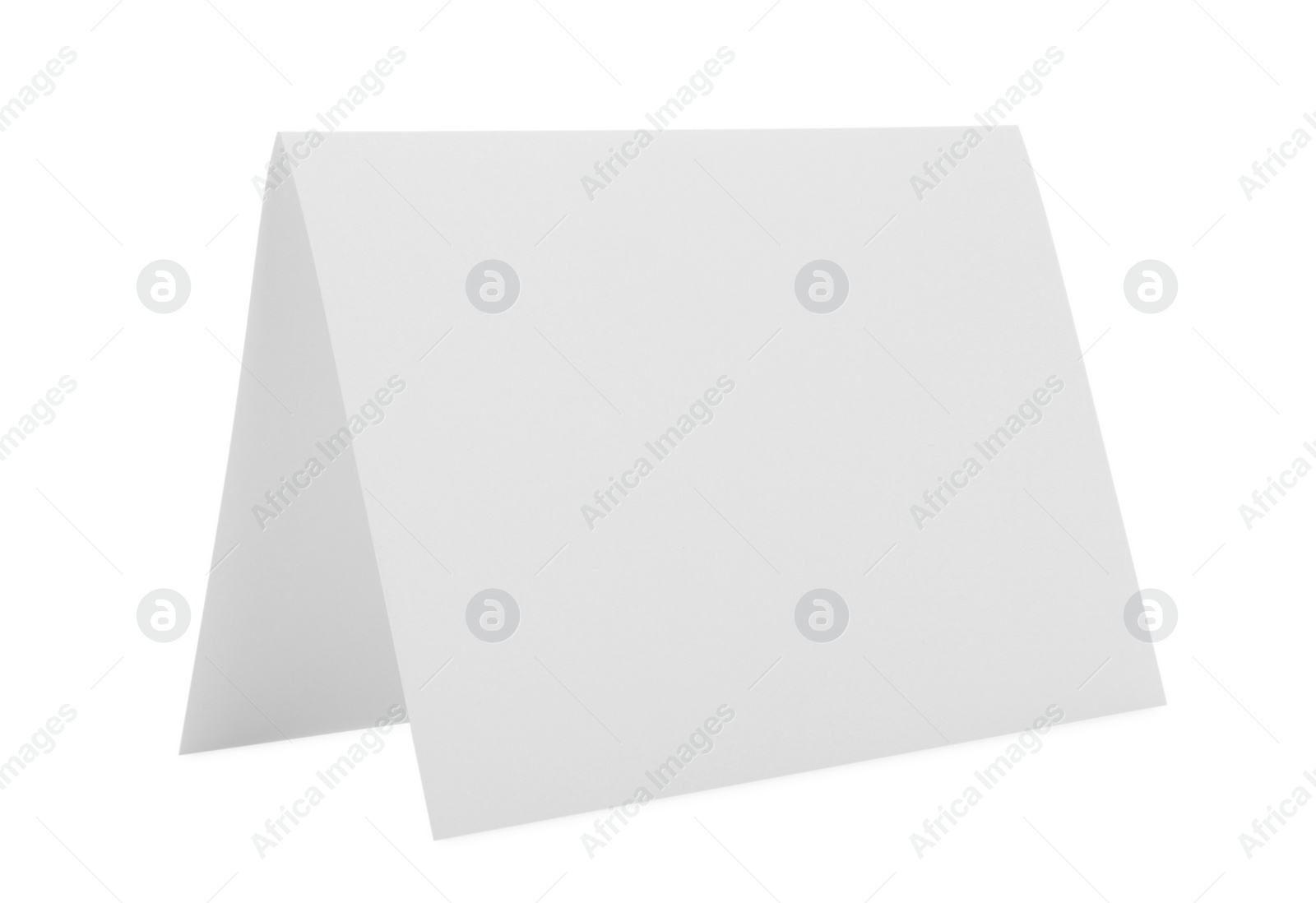 Photo of Blank paper brochure isolated on white. Mockup for design