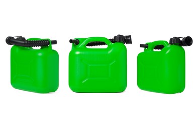 Image of Plastic canister on white background, different sides