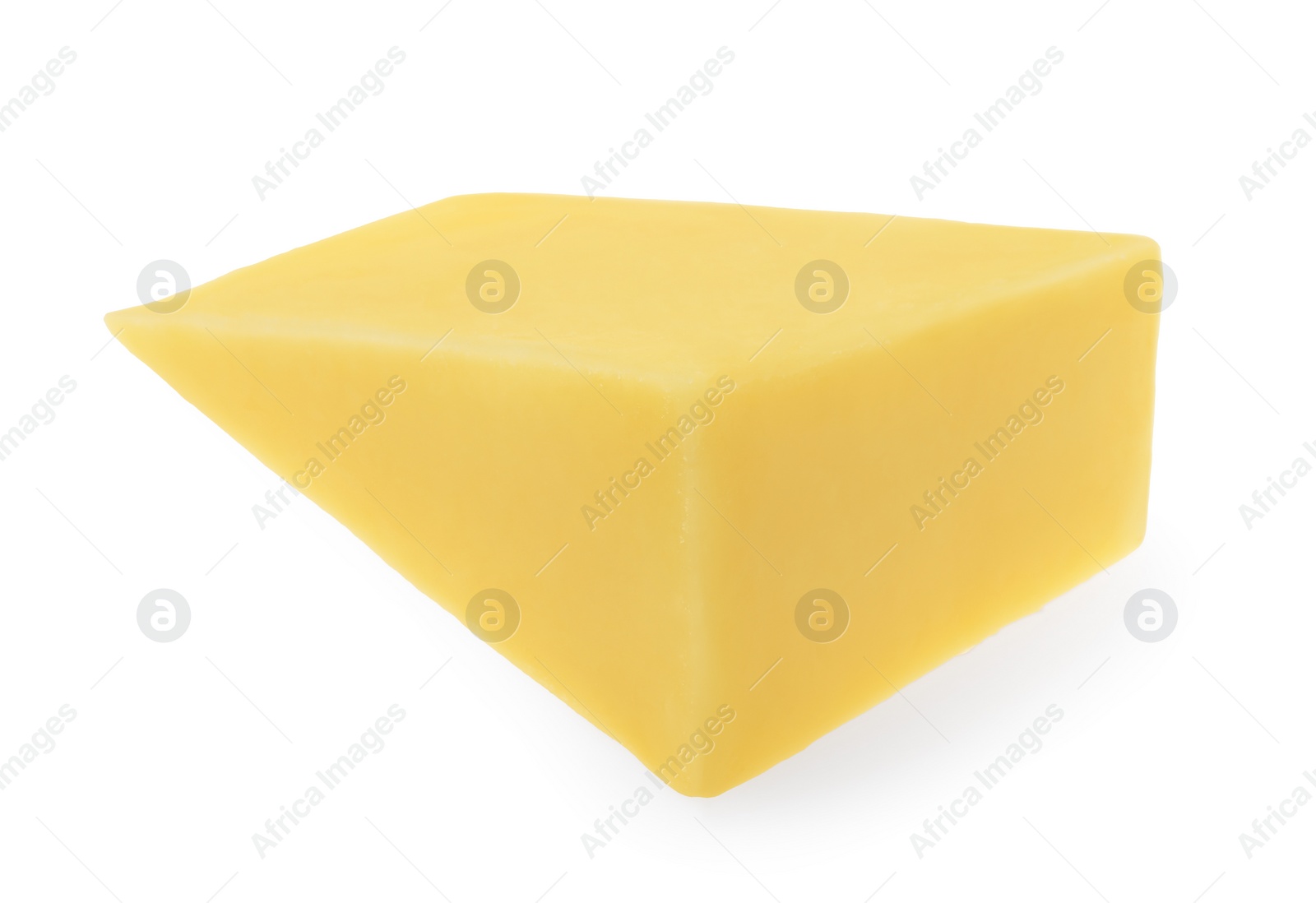 Photo of Piece of tasty cheese isolated on white