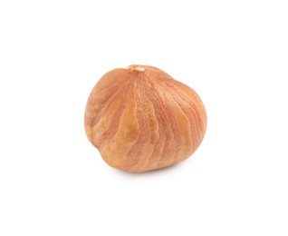 Photo of Tasty organic hazelnut on white background. Healthy snack