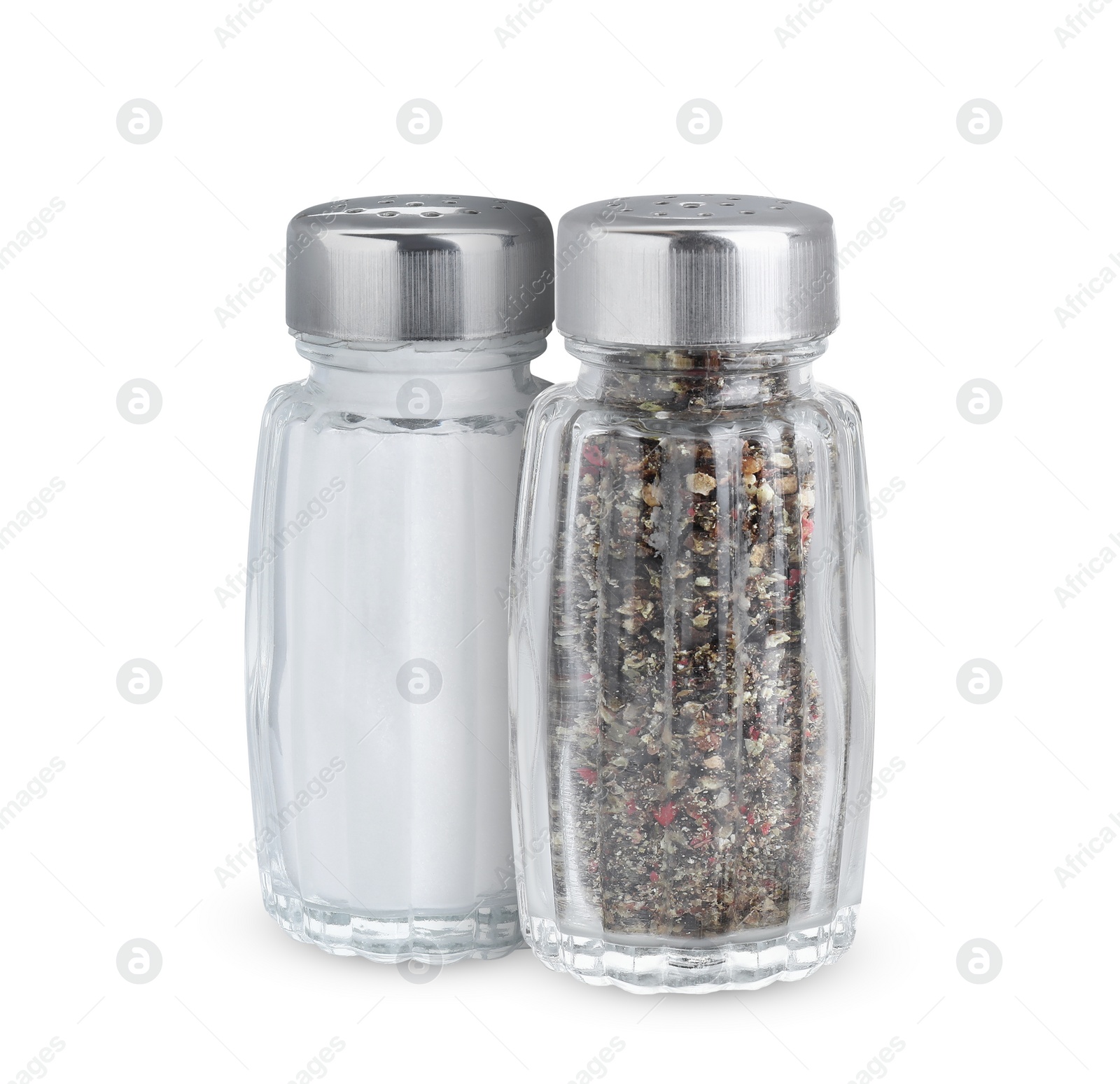 Image of Salt and pepper shakers isolated on white