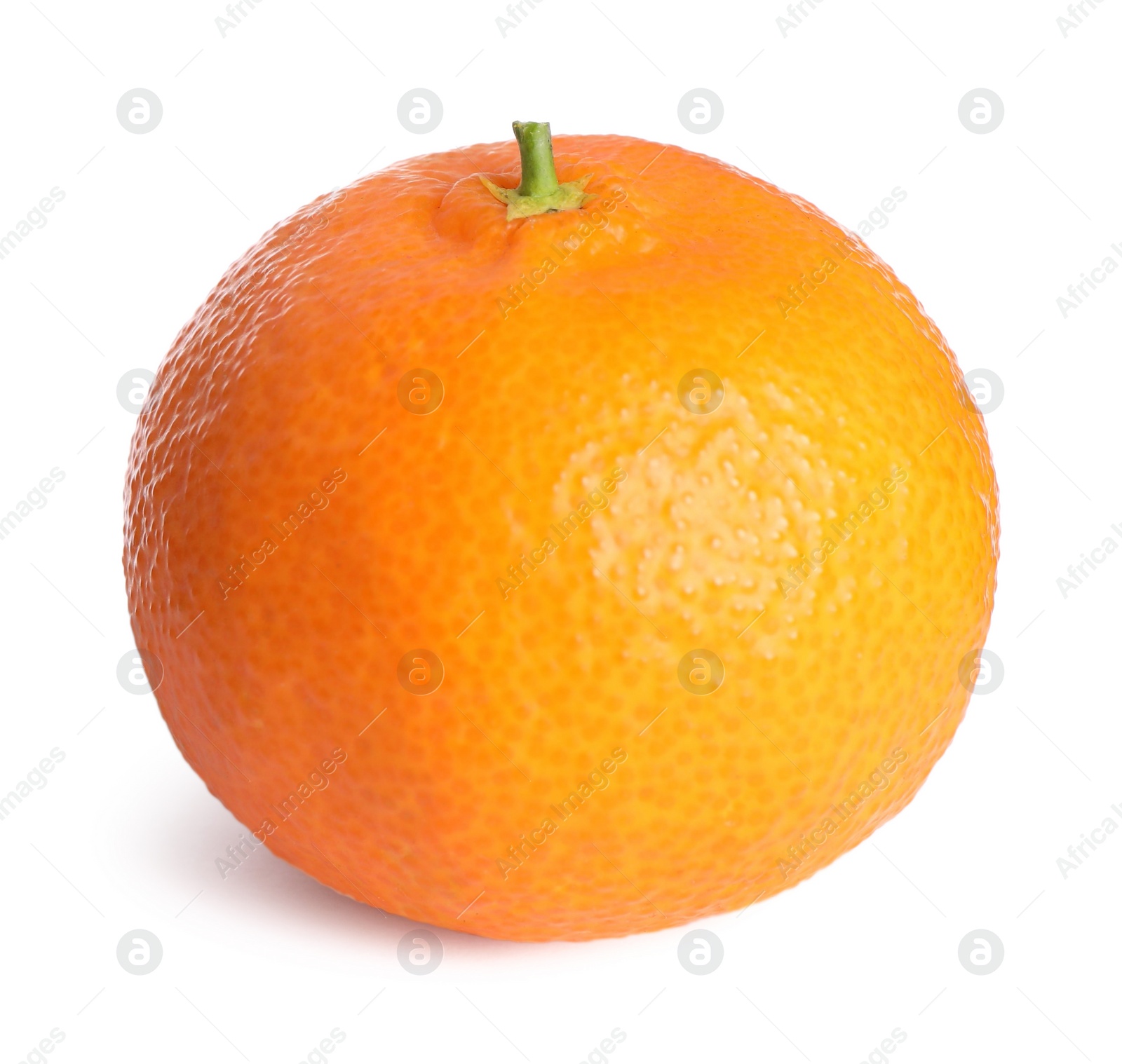 Photo of One fresh ripe tangerine isolated on white