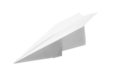 Paper plane isolated on white. Creative idea