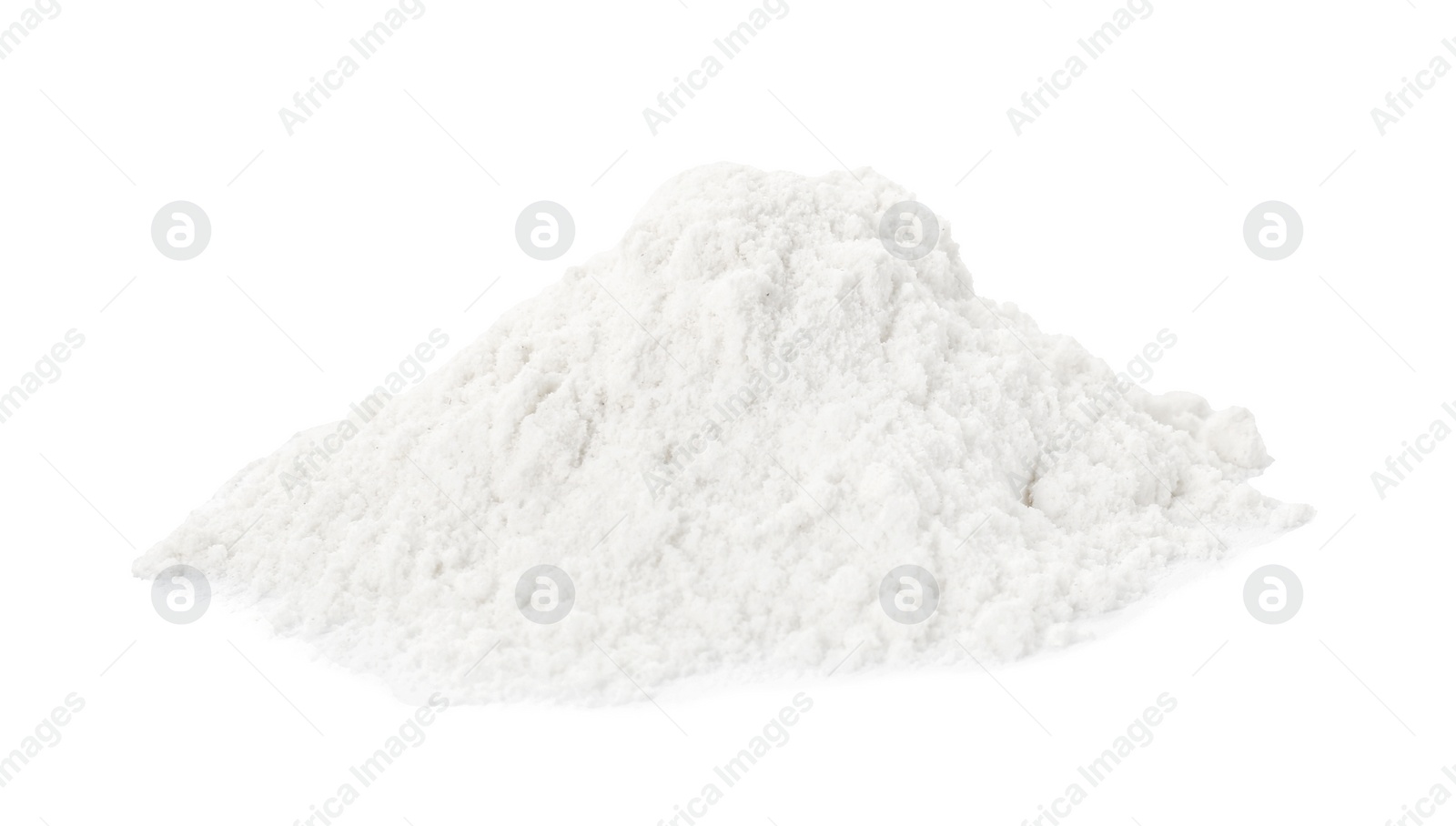 Photo of Pile of baking powder isolated on white