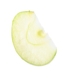 Photo of Piece of ripe green apple isolated on white