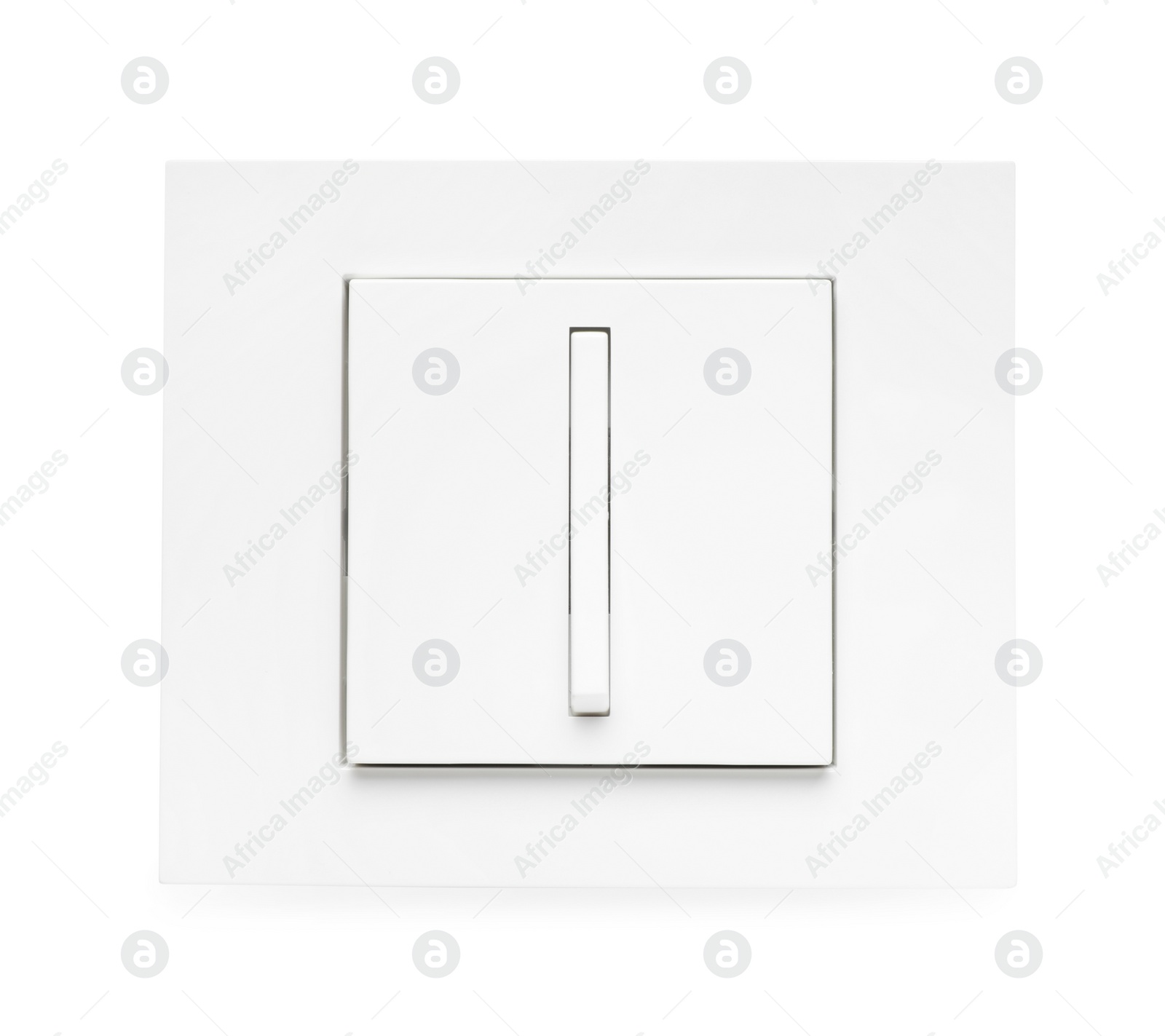 Photo of Light switch isolated on white, top view