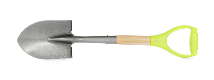 Photo of Modern shovel isolated on white. Gardening tool