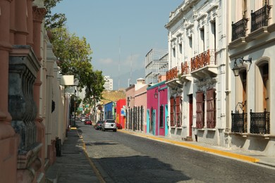 Photo of Beautiful view of city street with buildings