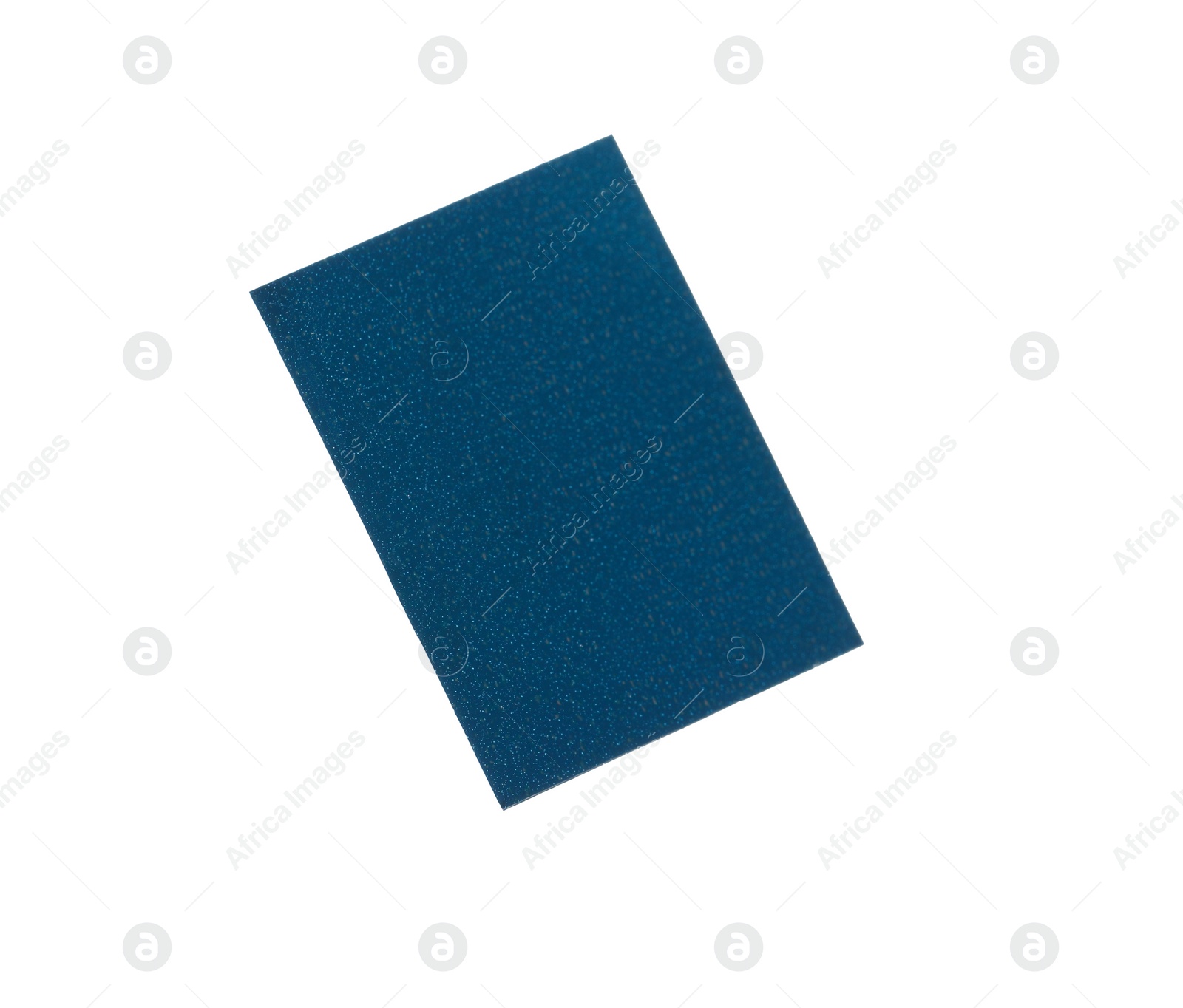 Photo of Piece of blue confetti isolated on white