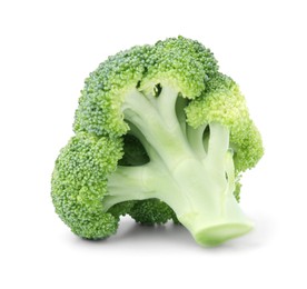 Photo of Fresh raw green broccoli isolated on white