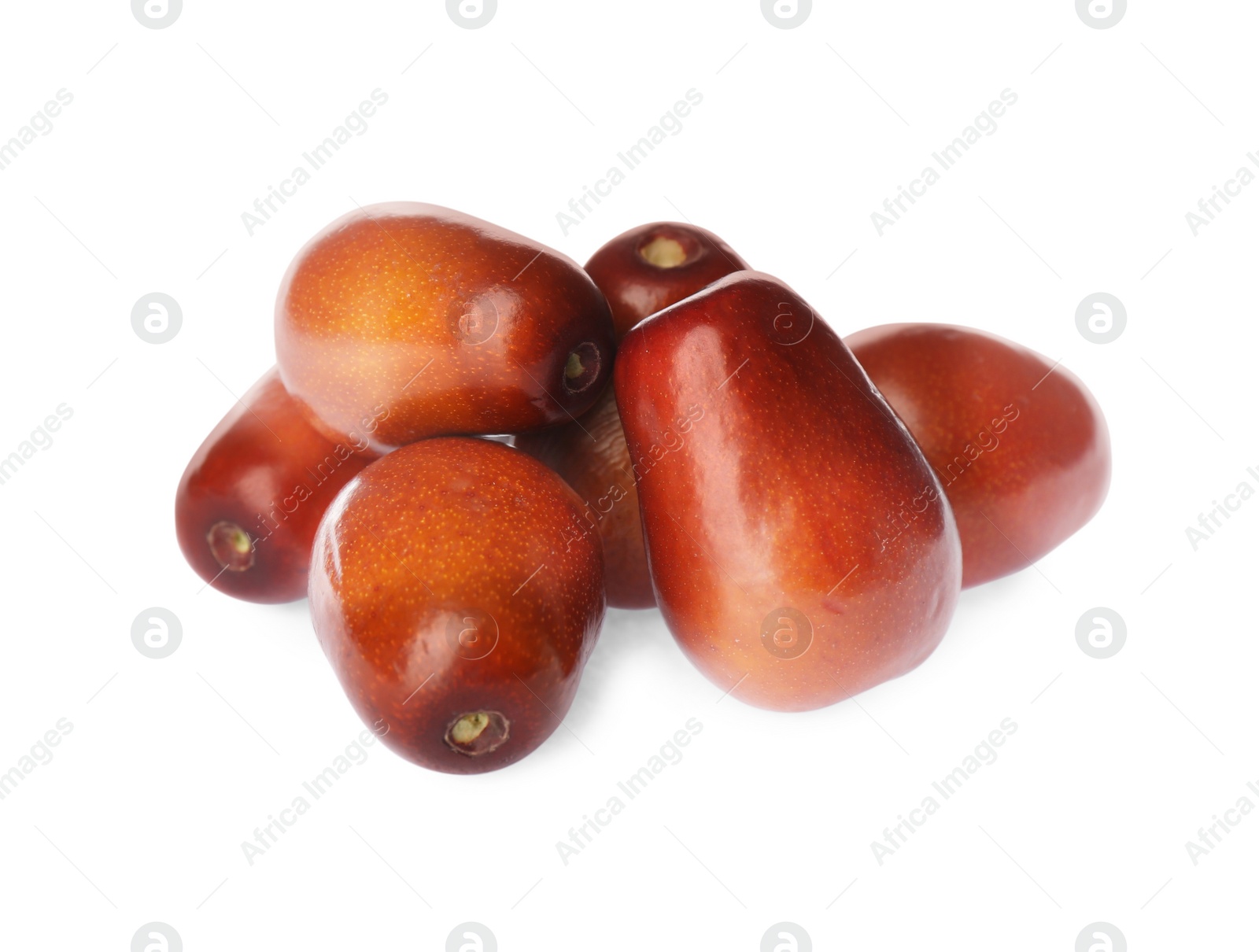 Photo of Fresh ripe oil palm fruits isolated on white