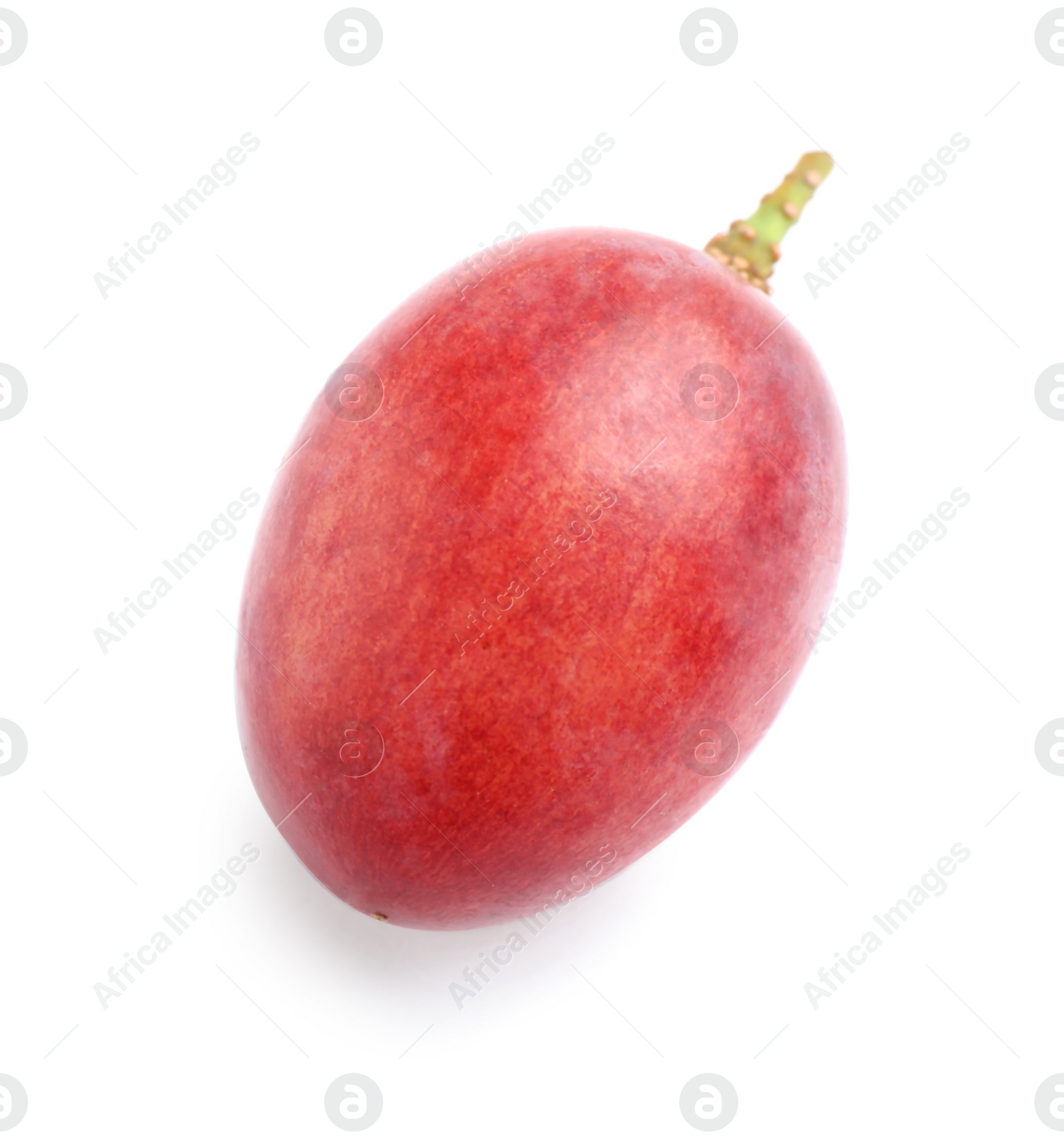 Photo of Fresh ripe juicy pink grape isolated on white