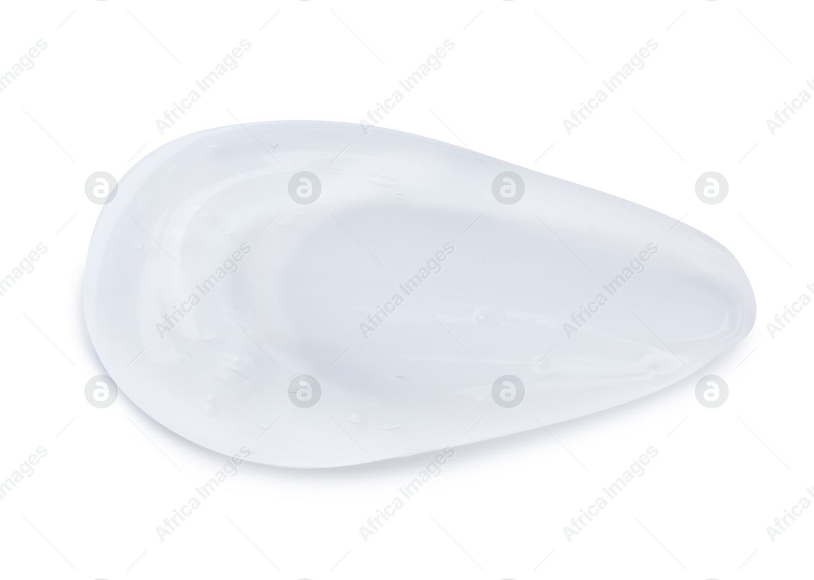 Photo of Sample of transparent cosmetic gel on light background, top view