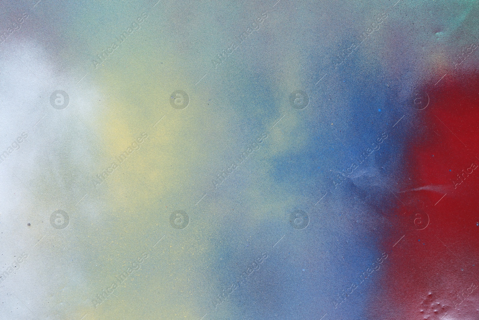 Photo of Texture of abstract spray paint as background, top view