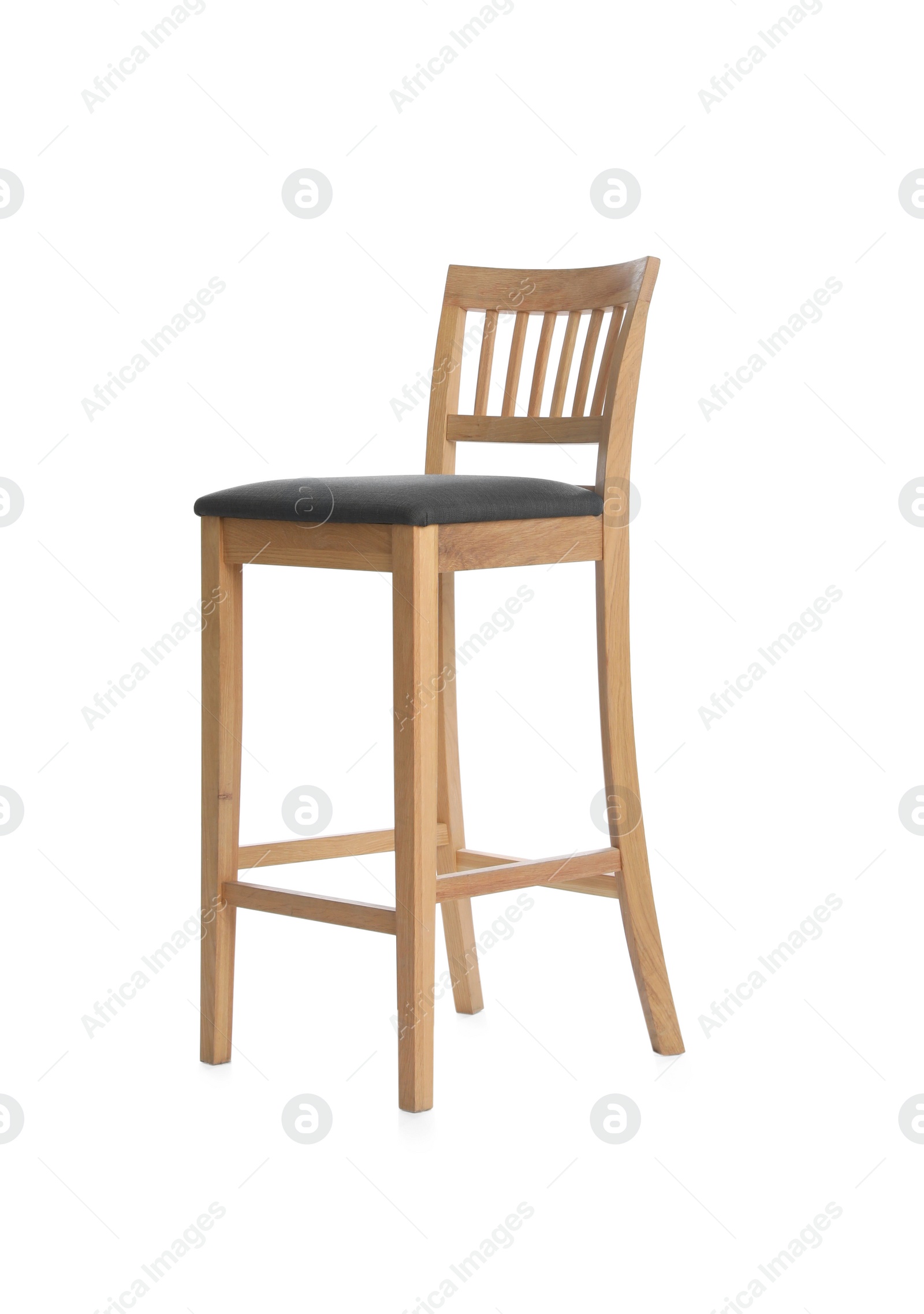 Photo of Stylish bar stool isolated on white. Interior element