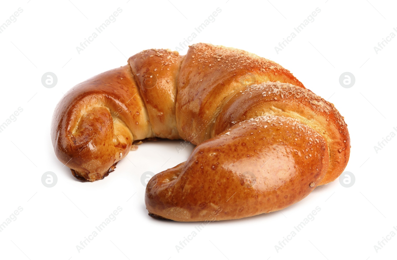 Photo of Fresh delicious sweet pastry on white background