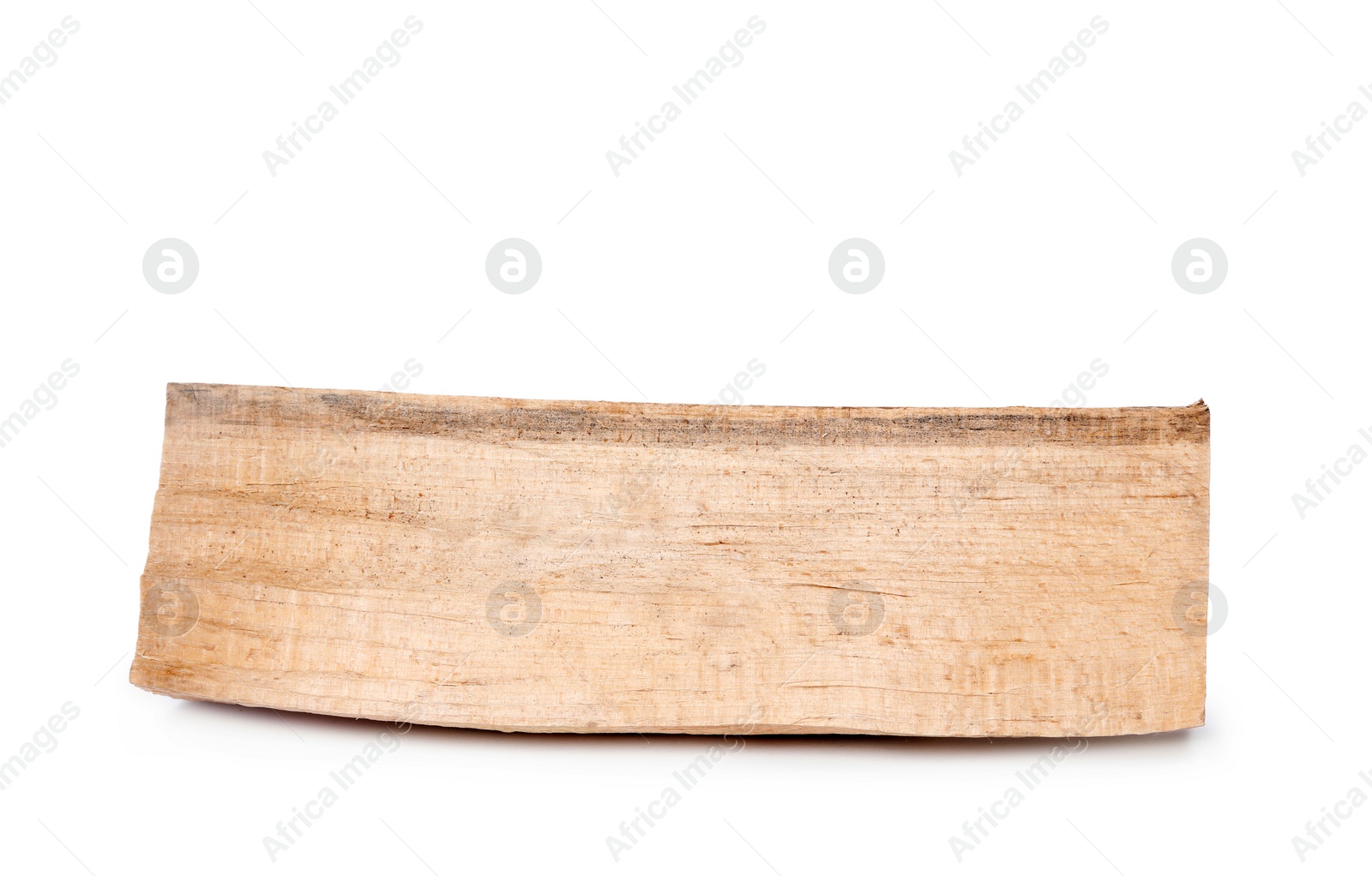 Photo of Cut firewood on white background. Heating in winter